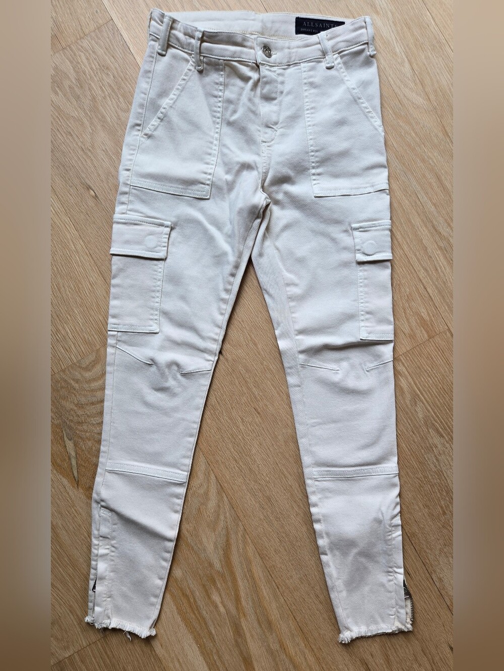 All Saints Women's Denim Ankle Cargo Pants
